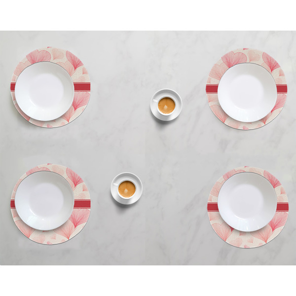 Hearts & Bunnies Round Linen Placemats - LIFESTYLE (set of 4)