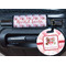 Hearts & Bunnies Round Luggage Tag & Handle Wrap - In Context