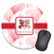 Hearts & Bunnies Round Mouse Pad (Personalized)