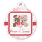 Hearts & Bunnies Round Pet ID Tag - Large - Front
