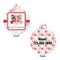 Hearts & Bunnies Round Pet Tag - Front & Back