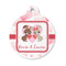 Hearts & Bunnies Round Pet ID Tag - Small (Personalized)