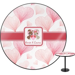 Hearts & Bunnies Round Table - 30" (Personalized)