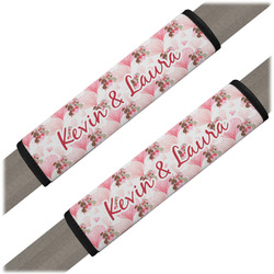 Hearts & Bunnies Seat Belt Covers (Set of 2) (Personalized)