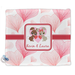 Hearts & Bunnies Security Blankets - Double Sided (Personalized)