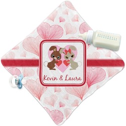 Hearts & Bunnies Security Blanket (Personalized)