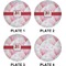 Hearts & Bunnies Set of Lunch / Dinner Plates (Approval)