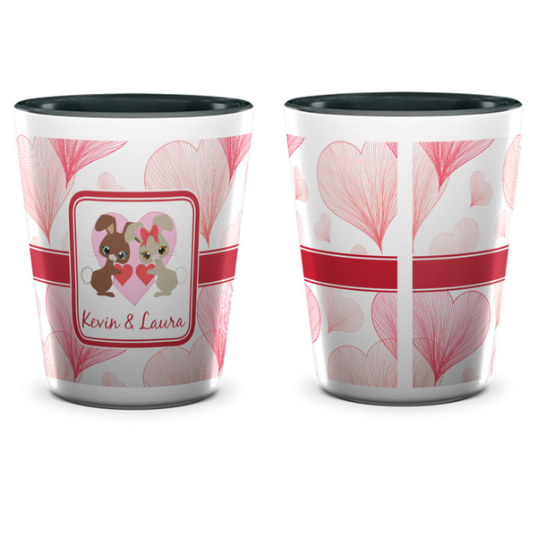 Hearts & Bunnies Shot Glass - Two Tone - APPROVAL