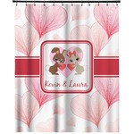 Hearts & Bunnies Extra Long Shower Curtain - 70"x84" (Personalized)