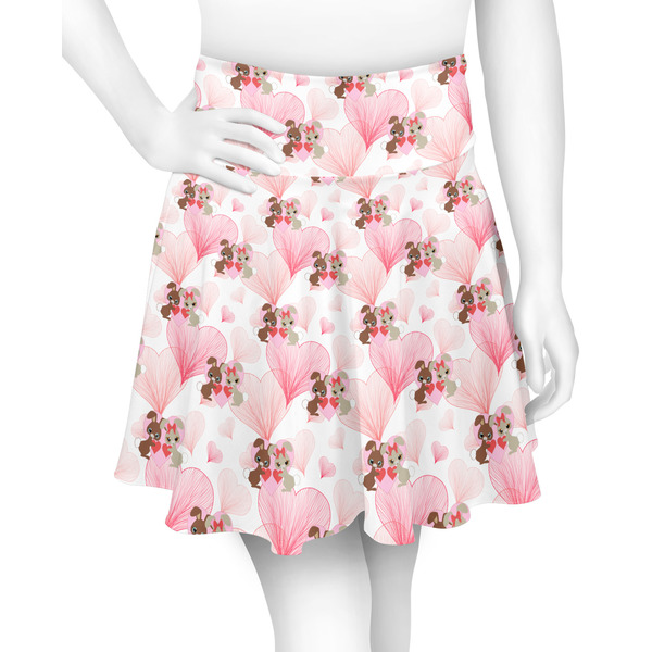 Custom Hearts & Bunnies Skater Skirt - Small