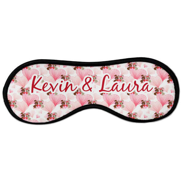 Custom Hearts & Bunnies Sleeping Eye Masks - Large (Personalized)
