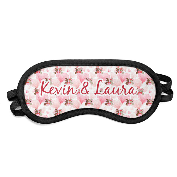 Custom Hearts & Bunnies Sleeping Eye Mask - Small (Personalized)