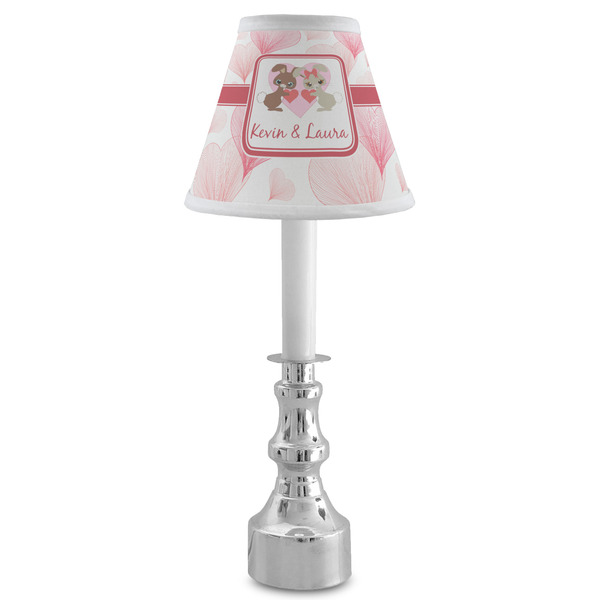 Hearts & Bunnies Small Chandelier Lamp - LIFESTYLE (on candle stick)