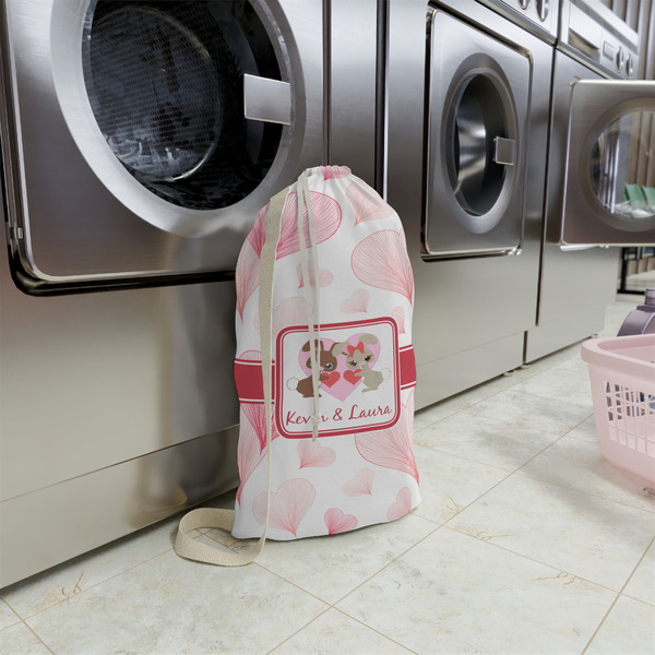 Hearts & Bunnies Small Landry Bag - In Context