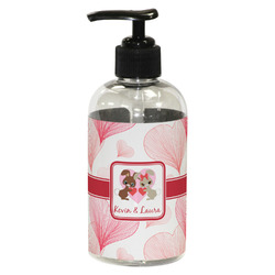 Hearts & Bunnies Plastic Soap / Lotion Dispenser (8 oz - Small - Black) (Personalized)