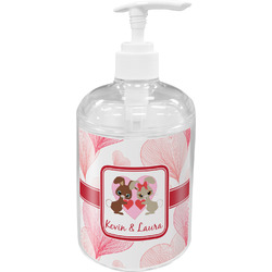 Hearts & Bunnies Acrylic Soap & Lotion Bottle (Personalized)