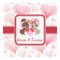 Hearts & Bunnies Square Decal