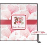 Hearts & Bunnies Square Table Top (Personalized)