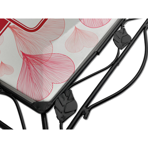 Hearts & Bunnies Square Trivet - Detail