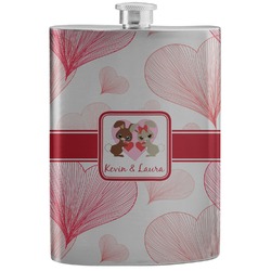 Hearts & Bunnies Stainless Steel Flask (Personalized)