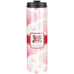 Hearts & Bunnies Stainless Steel Skinny Tumbler - 20 oz (Personalized)