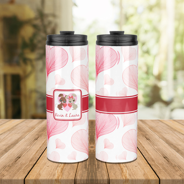 Hearts & Bunnies Stainless Steel Tumbler - Lifestyle