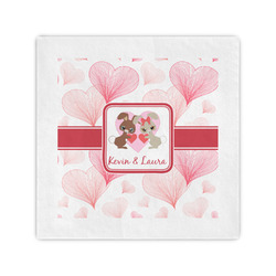 Hearts & Bunnies Cocktail Napkins (Personalized)