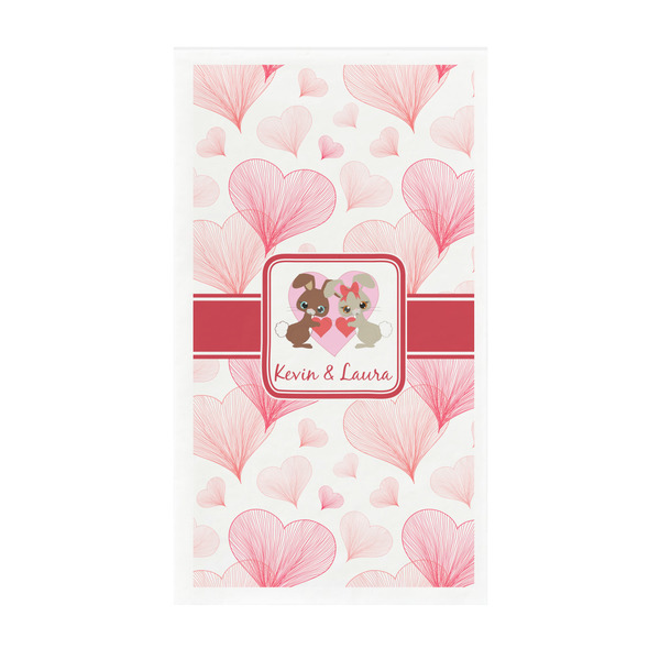 Custom Hearts & Bunnies Guest Towels - Full Color - Standard (Personalized)