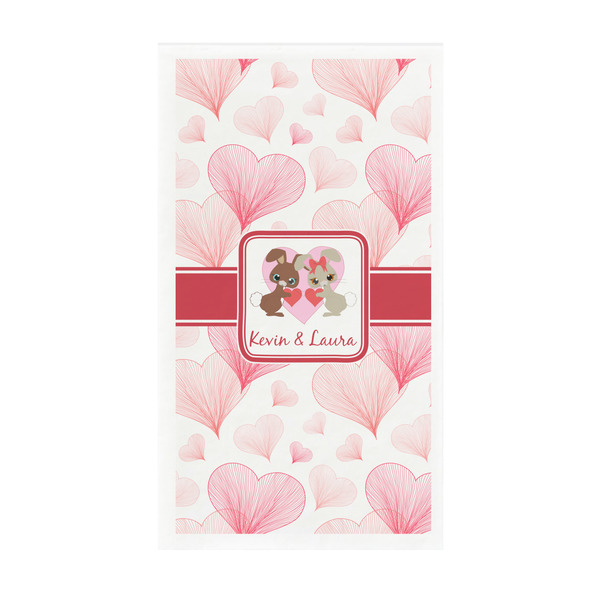 Custom Hearts & Bunnies Guest Paper Towels - Full Color - Standard (Personalized)