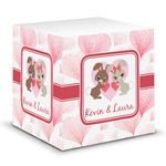 Hearts & Bunnies Sticky Note Cube (Personalized)
