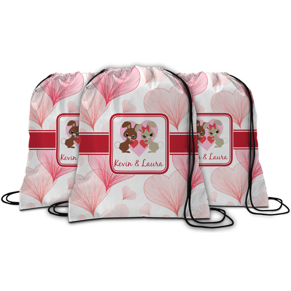 Hearts & Bunnies String Backpack - MAIN