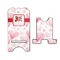 Hearts & Bunnies Stylized Phone Stand - Front & Back - Large
