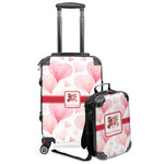Hearts & Bunnies Kids 2-Piece Luggage Set - Suitcase & Backpack (Personalized)