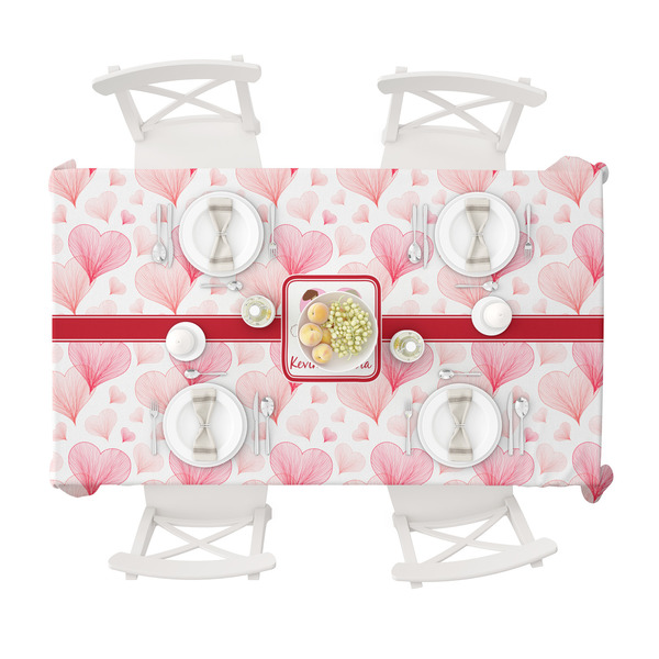 Hearts & Bunnies Tablecloths (58"x102") - TOP VIEW
