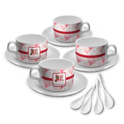 Hearts & Bunnies Tea Cup - Set of 4 (Personalized)