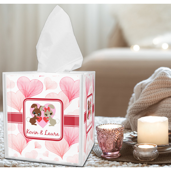 Hearts & Bunnies Tissue Box - LIFESTYLE
