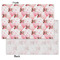Hearts & Bunnies Tissue Paper - Heavyweight - Small - Front & Back