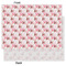 Hearts & Bunnies Tissue Paper - Lightweight - Large - Front & Back