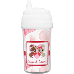 Hearts & Bunnies Toddler Sippy Cup (Personalized)