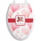Hearts & Bunnies Toilet Seat Decal Elongated