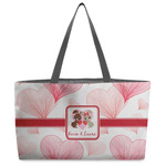 Hearts & Bunnies Beach Totes Bag - w/ Black Handles (Personalized)