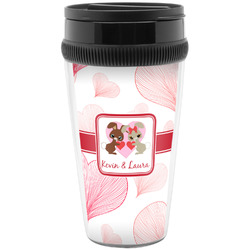 Hearts & Bunnies Acrylic Travel Mug without Handle (Personalized)