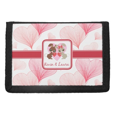 Hearts & Bunnies Trifold Wallet (Personalized)