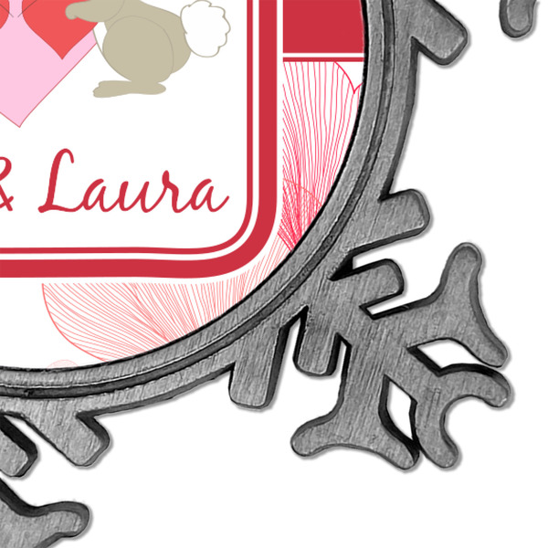 Hearts & Bunnies Vintage Snowflake - Detail