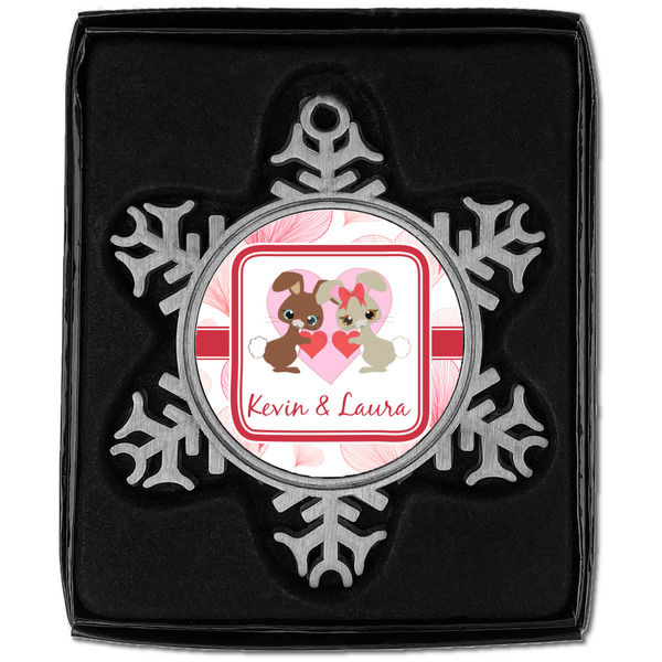 Hearts & Bunnies Vintage Snowflake - In box