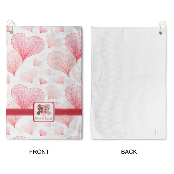 Hearts & Bunnies Waffle Weave Golf Towel - Approval