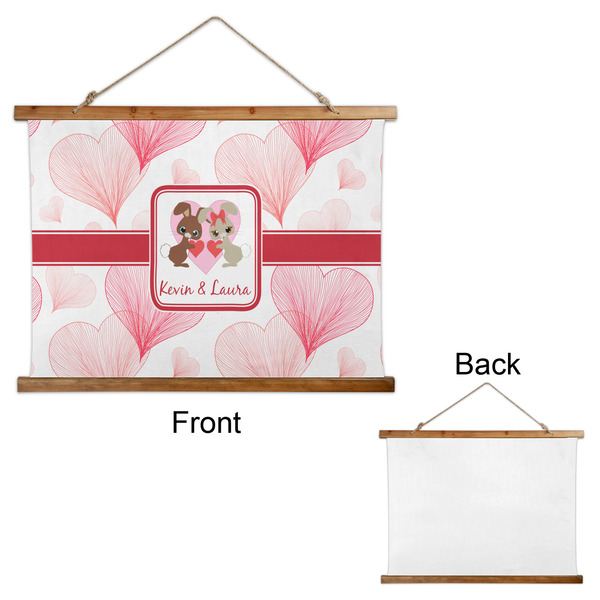 Hearts & Bunnies Wall Hanging Tapestry - Landscape - APPROVAL