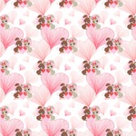 Hearts & Bunnies Wallpaper & Surface Covering (Water Activated 24"x 24" Sample)