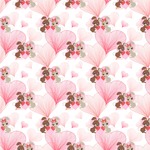 Hearts & Bunnies Wallpaper & Surface Covering (Water Activated 24"x 24" Sample)