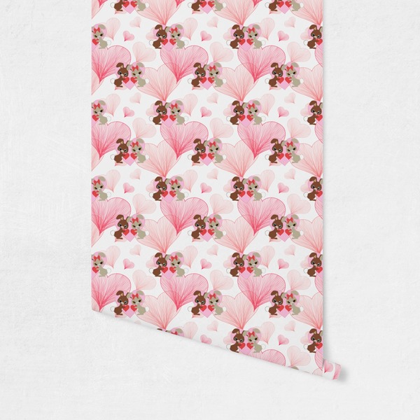 Hearts & Bunnies Wallpaper on Wall